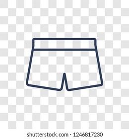 Boxers icon. Trendy linear Boxers logo concept on transparent background from Clothes collection