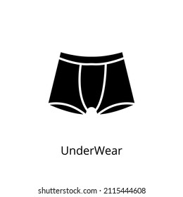 icono corto de boxers en vector. Logotipo