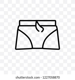 Boxers vector linear icon isolated on transparent background, Boxers transparency concept can be used for web and mobile