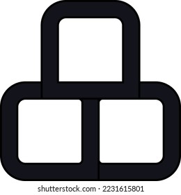 Icono de línea de carga de cajas, vector mínimo, pictograma