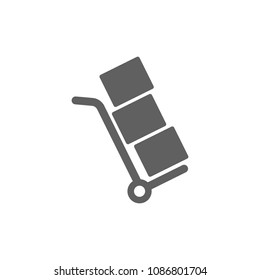 Boxes cart icon vector. Symbol for your web site design, logo, app, UI. Vector illustration, EPS