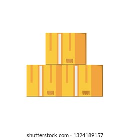 boxes carton isolated icon