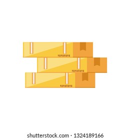 boxes carton isolated icon