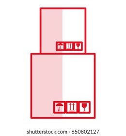 boxes carton isolated icon