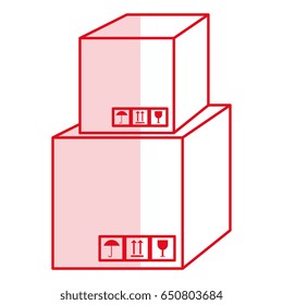 boxes carton isolated icon