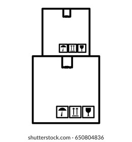 boxes carton isolated icon