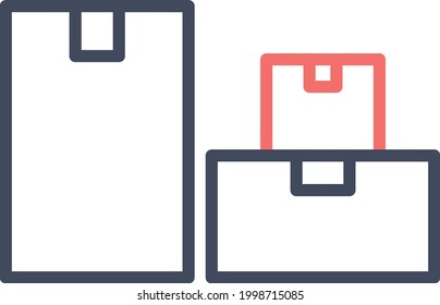 Boxes, crates, packages icon vector image. Can also be used for Delivery and logistics. Suitable for use on web apps, mobile apps and print media.