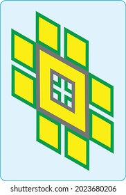 Boxes form fence marks, abstract icon, sign, symbol vector