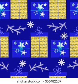 Boxes with gift for New Year