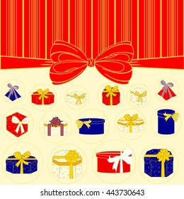 Boxes with gifts