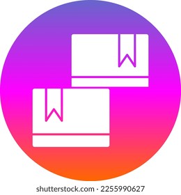 Boxes Glyph Gradient Circle Vector Icon Design