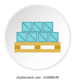 Boxes goods icon. Flat illustration of boxes goods vector icon for web