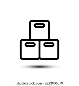 Boxes icon. flat design vector illustration for web and mobile