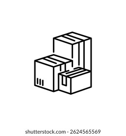 Ícone Caixas. Ícone de caixas simples para mídia social, app e web design. Ilustração vetorial.