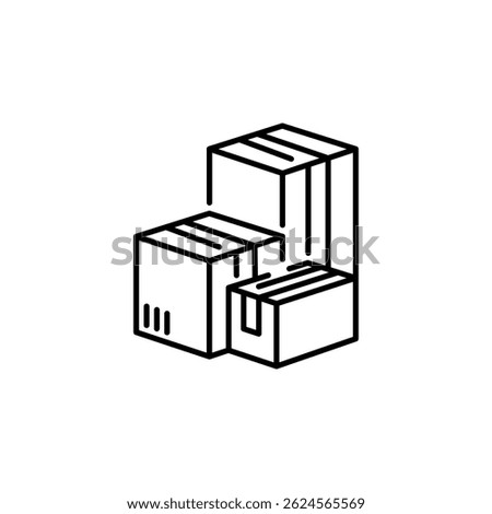 Boxes icon. Simple boxes icon for social media, app and web design. Vector illustration.