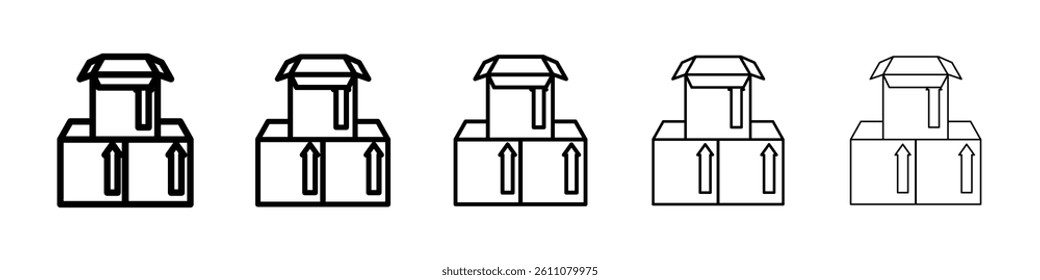 Boxes icon Symbol mark in Outline style