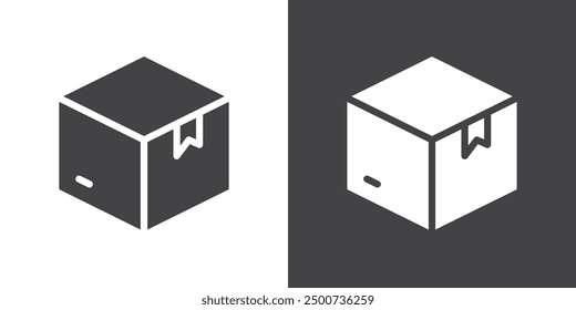 Boxes icon Thin line illustration set
