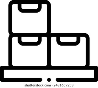 boxes icon. Thin Linear Style Design Isolated On White Background