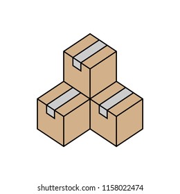 Boxes icon, vector illustration design. Logistics collection.