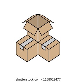 Boxes icon, vector illustration design. Logistics collection.