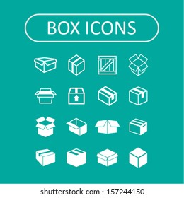 Boxes icons