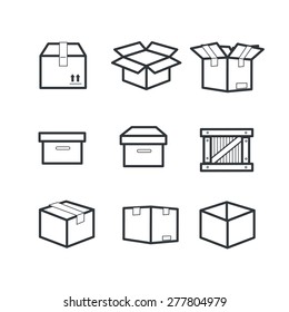Boxes icons