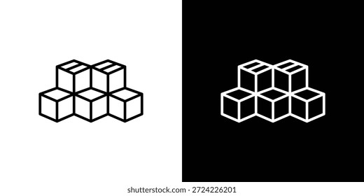 Iconos de cajas Vectores de Diseño gráfico. icono Eps10.