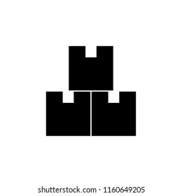 Boxes isolated silhouette icon, vector illustration design. Logistics collection.