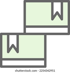 Diseño de iconos de vectores de línea de archivos de caja