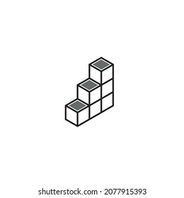 Boxes logo or icon design