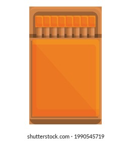 Das Symbol für Übereinstimmungen. Karikatur von Schachteln von Übereinstimmungen Vektorsymbol für Webdesign einzeln auf weißem Hintergrund