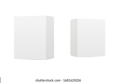 Boxes mock up isolated on white background