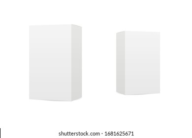 Boxes mock up isolated on white background