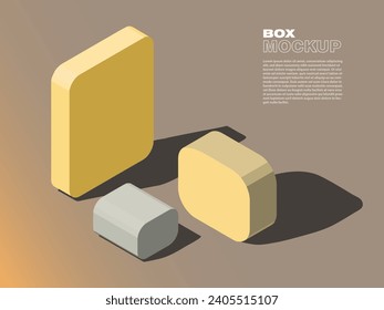 Boxes Mockup. Template Vector illustration.