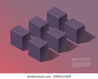 Boxes Mockup. Template Vector illustration.