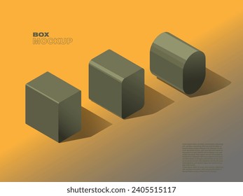 Boxes Mockup. Template Vector illustration.