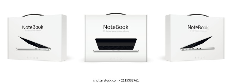 Boxes with new notebook computers