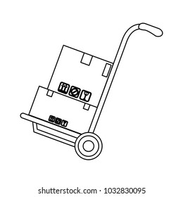 Boxes on hand truck