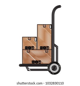 Boxes on hand truck