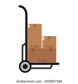 Boxes on hand truck