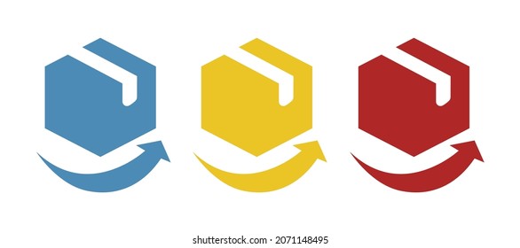 boxes on a white background, vector illustration