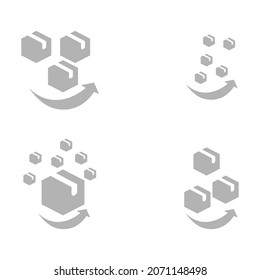 boxes on a white background, vector illustration