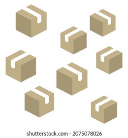 boxes on a white background, vector illustration