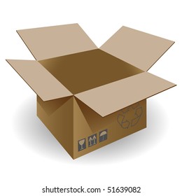 Boxes on a white fone. Vector.
