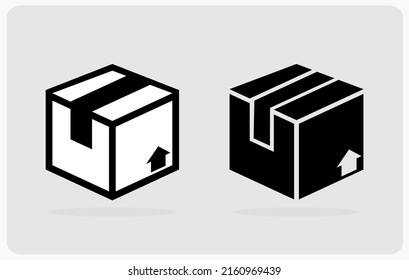 Boxes packaging icon. cargo box icon in Vector illustration