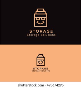 Boxes packaging vector logo design template