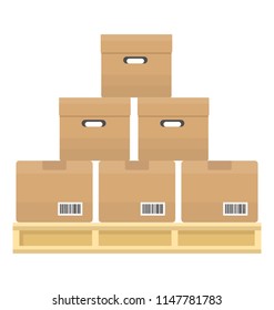 
Boxes placed in a symmetry denoting package icon
