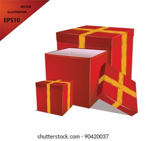 boxes with presents. vector illustration