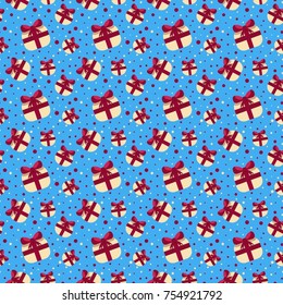 boxes with red bows, gift wrap, gift pattern, 
