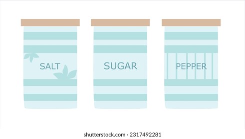 Boxes for spices vector illustration